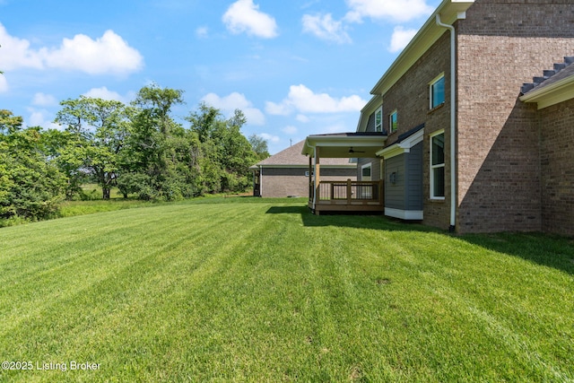 3314 Catalpa Farms Dr, Fisherville, KY 40023 - view of grassy yard with a ceiling fan