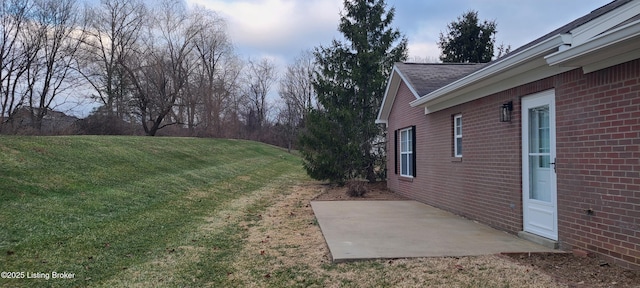 view of yard with a patio area