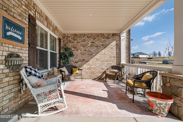 view of patio / terrace featuring covered porch