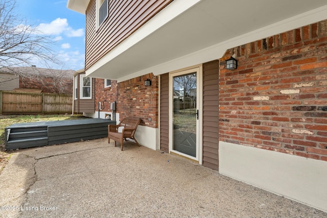 view of patio with fence