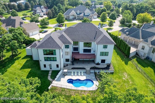 aerial view featuring a residential view