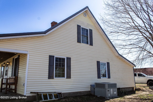 view of home's exterior featuring central AC unit