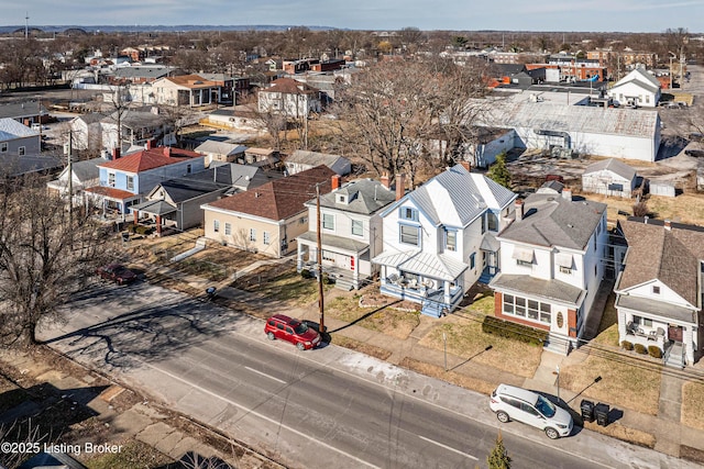 drone / aerial view with a residential view