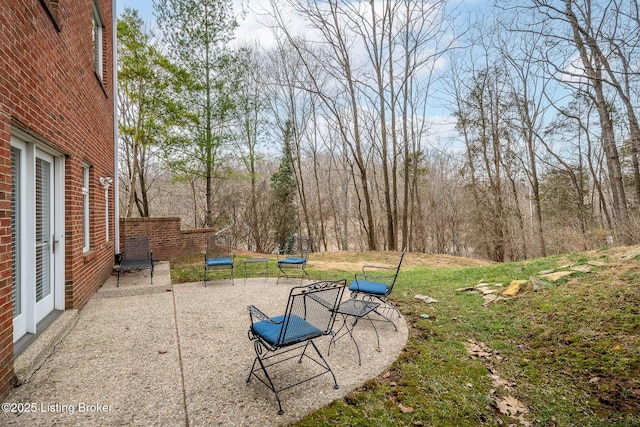 view of yard with a patio