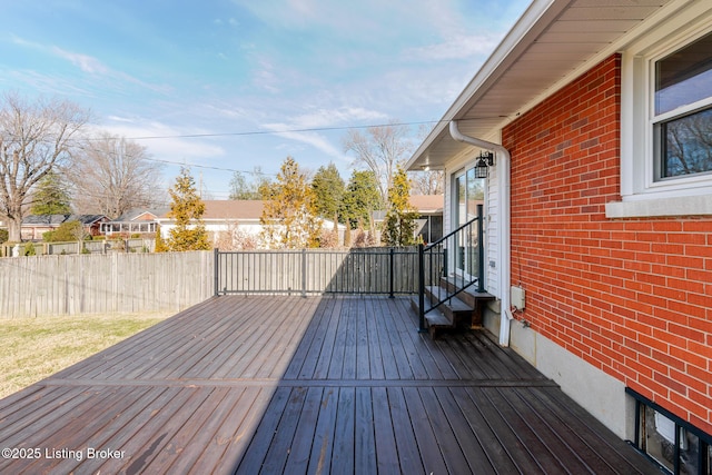 deck with fence