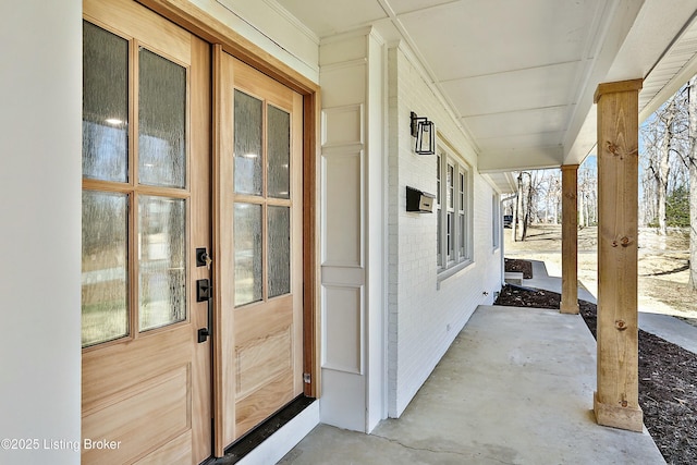 view of patio featuring covered porch