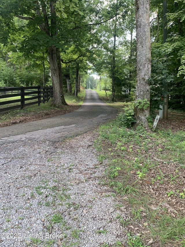 view of road