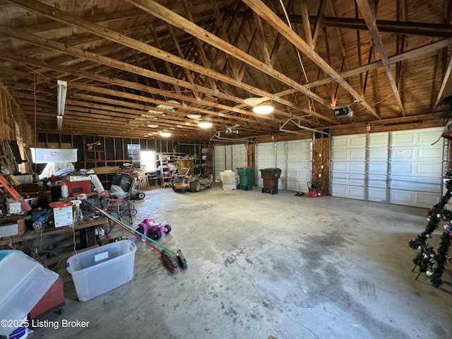 garage featuring a garage door opener