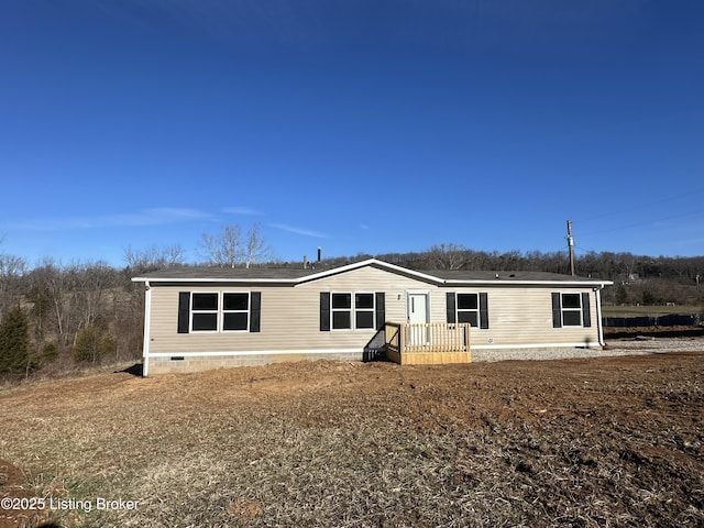 manufactured / mobile home featuring crawl space