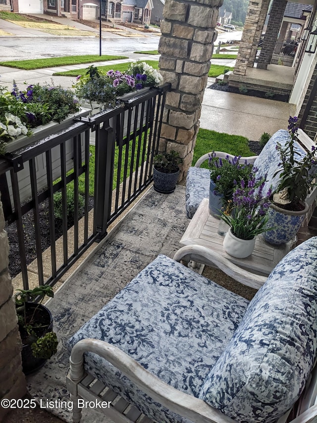 balcony with covered porch