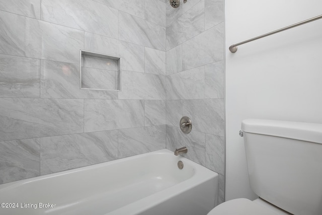 full bathroom featuring shower / washtub combination and toilet