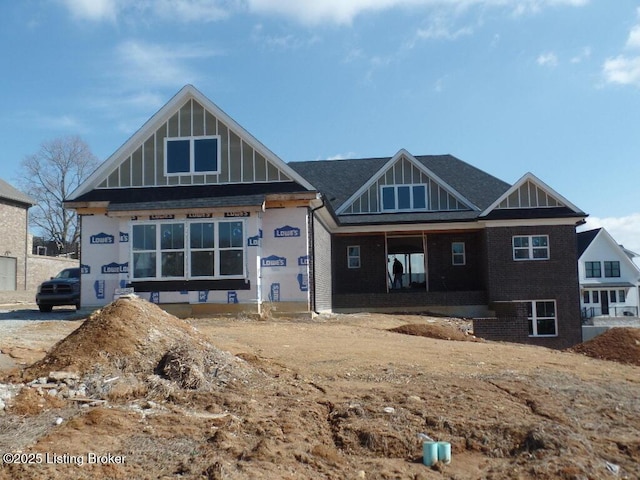 view of front of property featuring a porch and board and batten siding