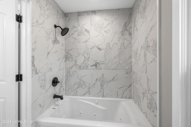 full bath featuring a combined bath / shower with jetted tub