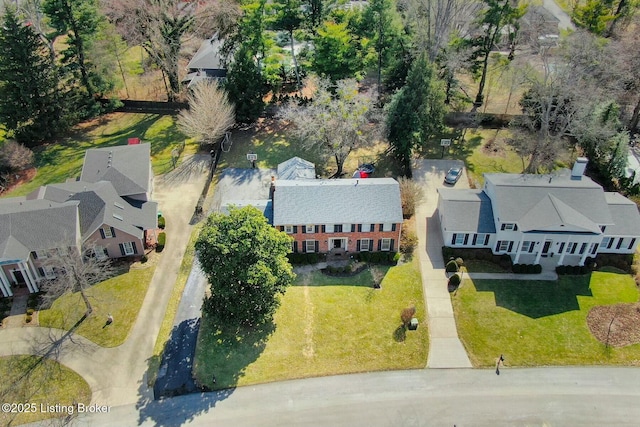 bird's eye view featuring a residential view