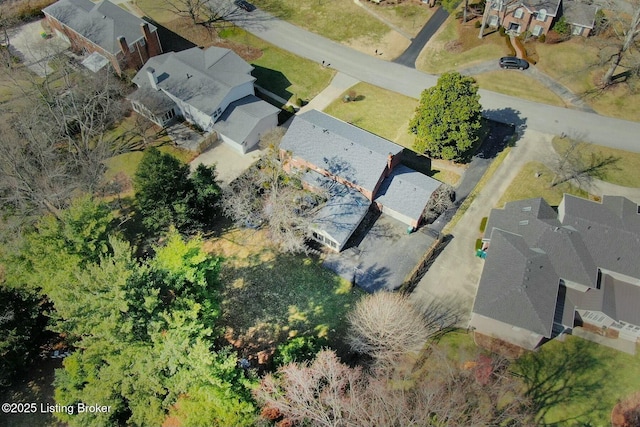 birds eye view of property featuring a residential view