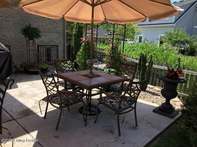 view of patio / terrace with outdoor dining space