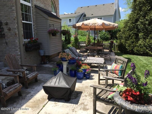 view of patio / terrace featuring outdoor dining area