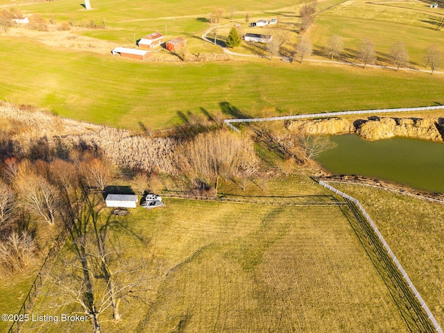 drone / aerial view with a rural view