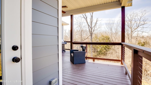 view of wooden deck