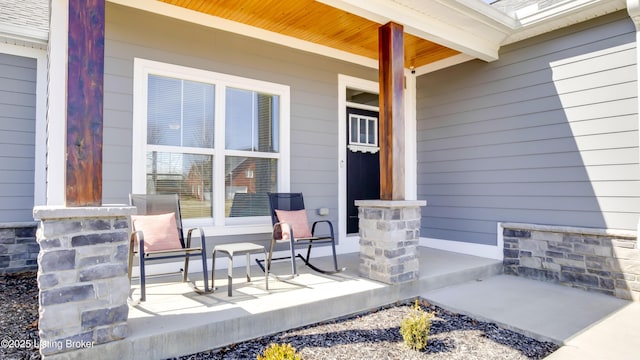 view of patio with covered porch