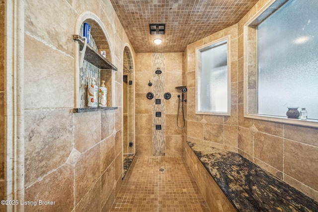 bathroom with walk in shower