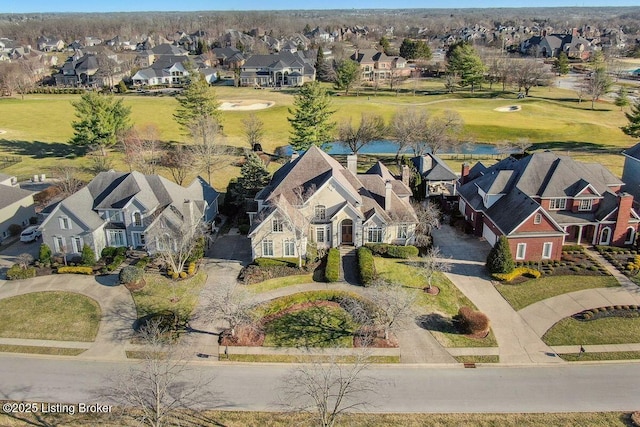 aerial view featuring a residential view