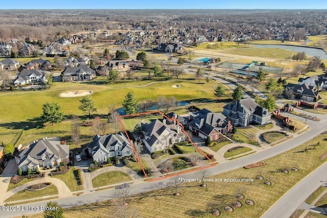 birds eye view of property featuring a residential view