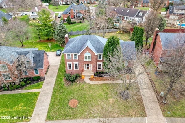 bird's eye view featuring a residential view