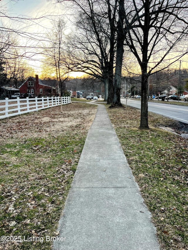 view of street featuring sidewalks