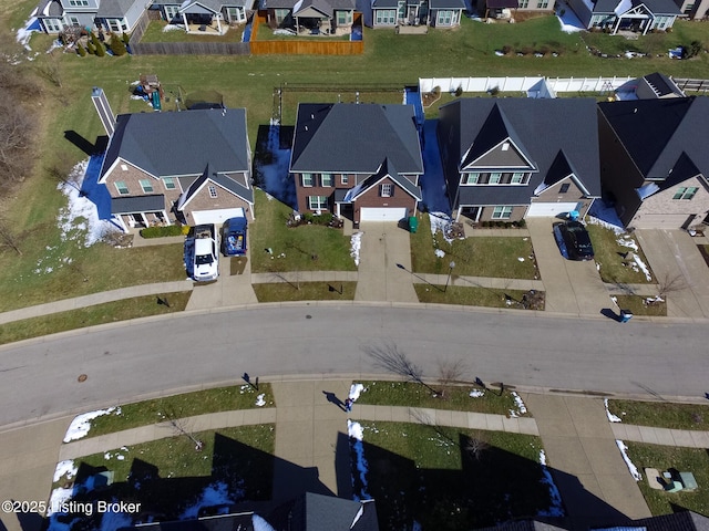 drone / aerial view featuring a residential view