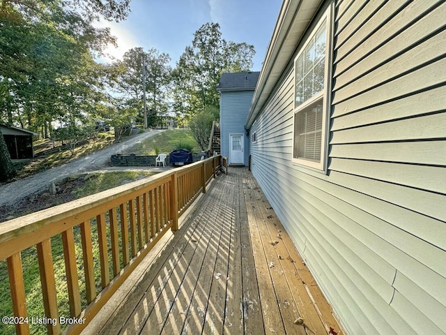 view of wooden terrace