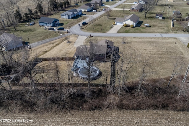 drone / aerial view featuring a rural view