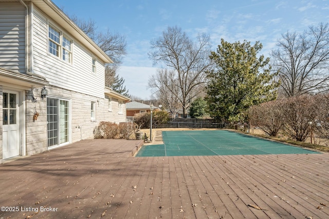 deck with fence