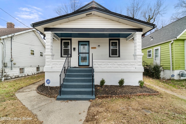 view of front of home featuring a porch