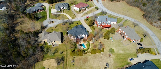 drone / aerial view with a residential view