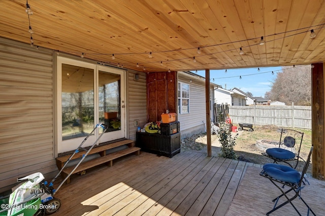 deck with fence