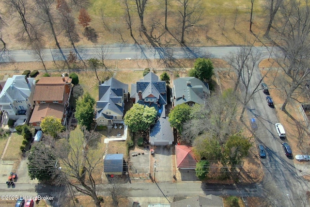 bird's eye view featuring a residential view