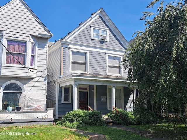 view of front of house with covered porch