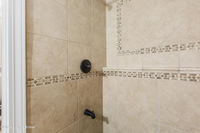 room details with tiled shower