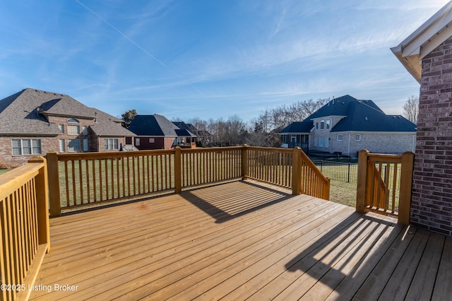 deck featuring a residential view