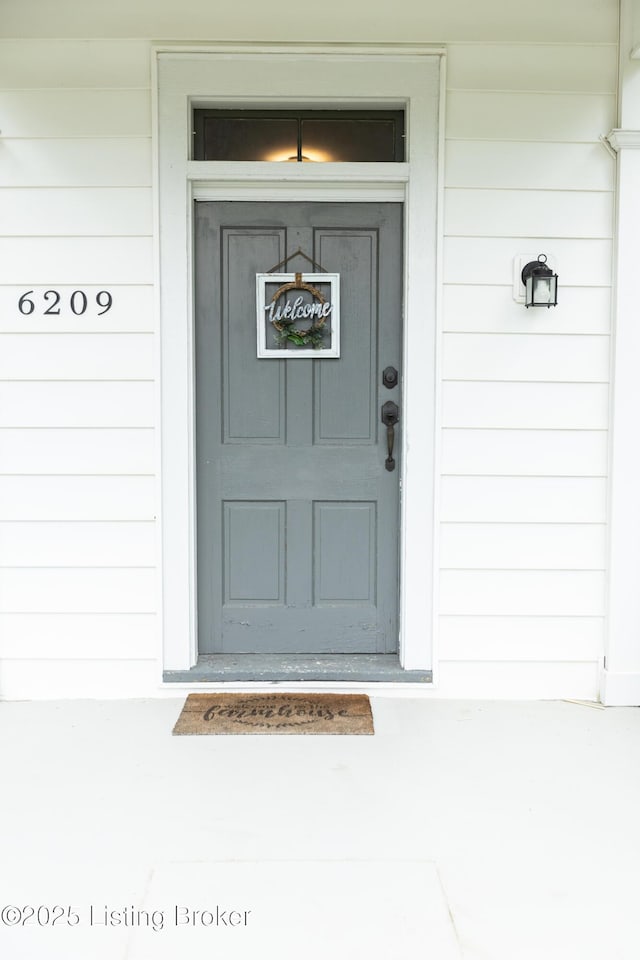 view of doorway to property