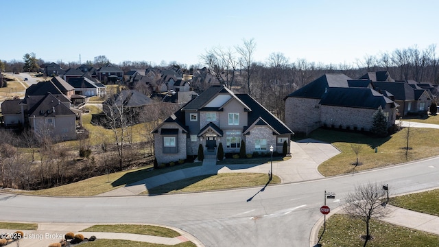 birds eye view of property featuring a residential view