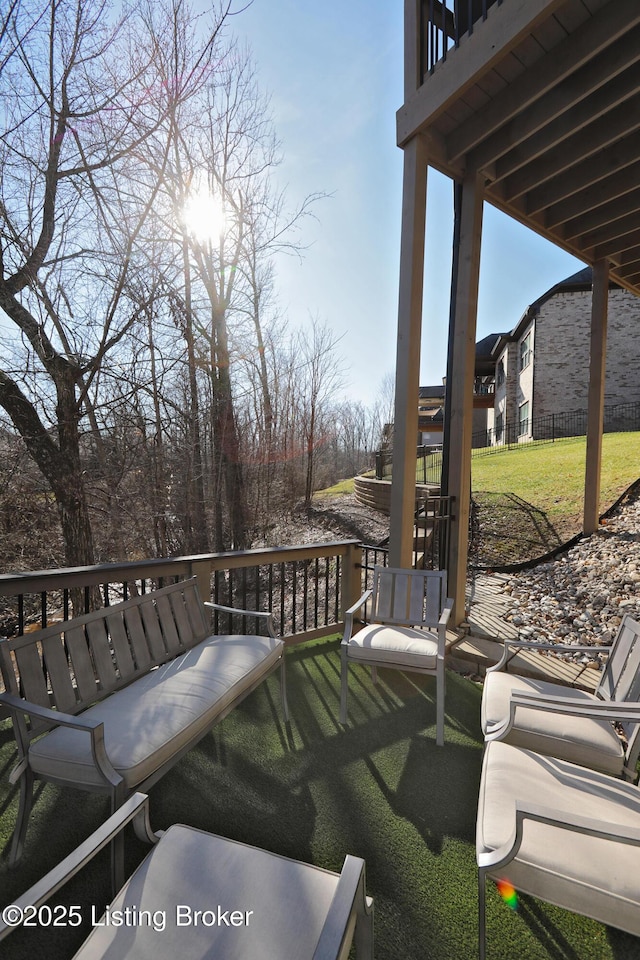 view of patio / terrace with a deck