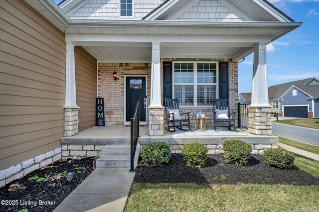 property entrance with a porch