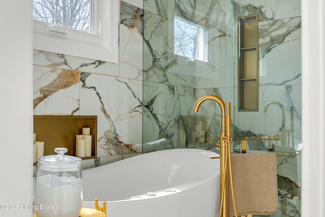 room details with a soaking tub