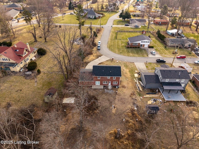 bird's eye view with a residential view