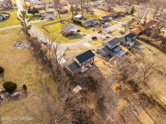 bird's eye view with a residential view