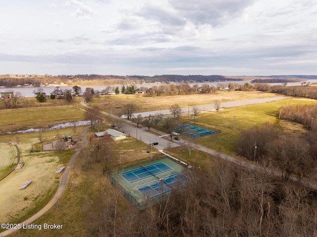 drone / aerial view featuring a rural view