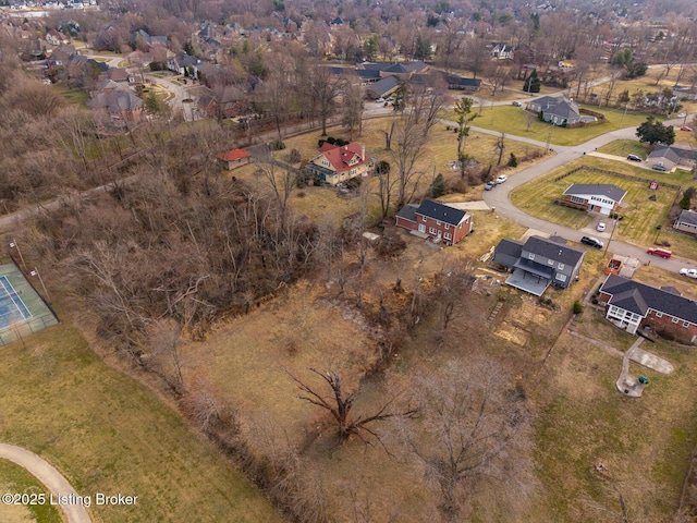 drone / aerial view with a residential view