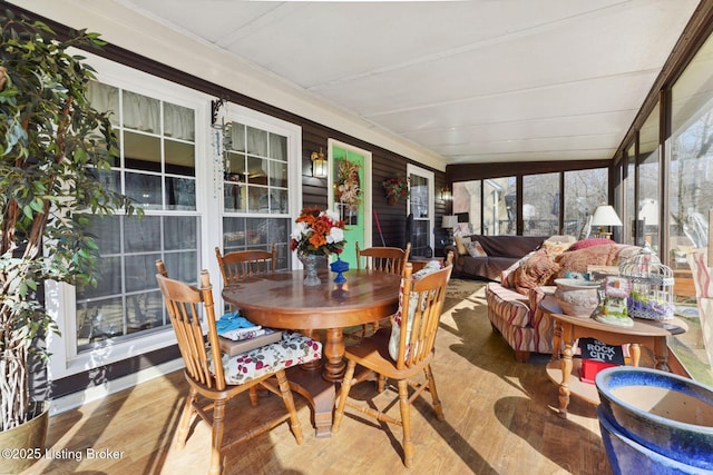 view of sunroom